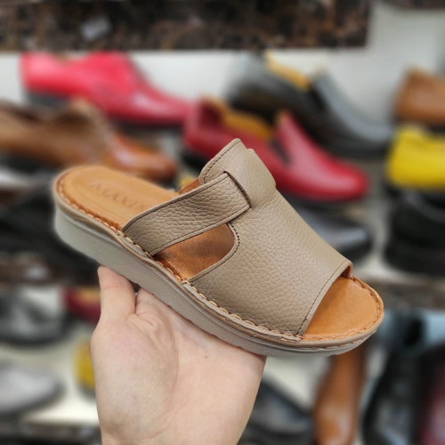 صندل دمپایی زنانه تمام چرم طبی دکتر