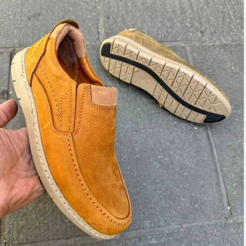 کفش راحتی مردانه تمام چرم مدل کلارک نبوک