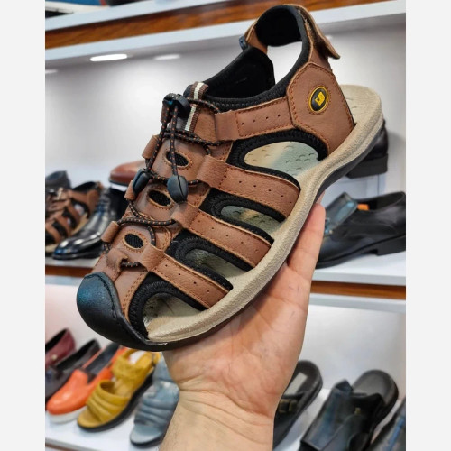 صندل مردانه چزم طبیعی مدل طبیعت گردی