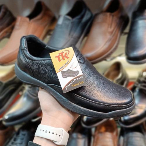 کفش مردانه تبریز تک تمام چرم طبی مدل موناکو