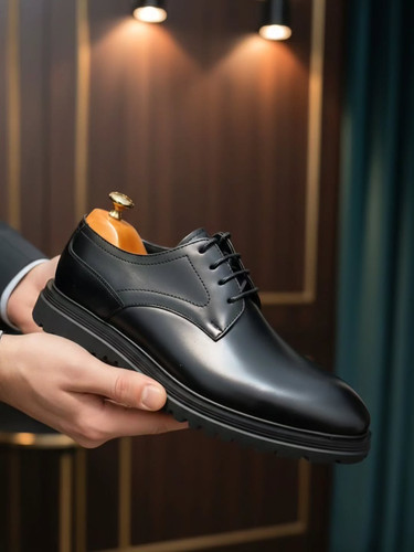 کفش مردانه تمام چرم باکیفیت راحتی اداری روزمره کد۷۷۷