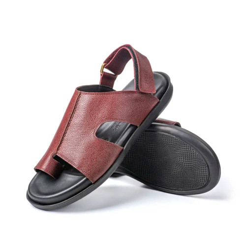 صندل مردانه تمام چرم رکابی شمس مدل انگشتی